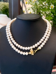 Chuỗi cổ ngọc trai 7-8li ovan