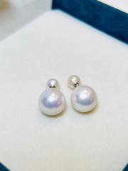 Hoa tai ngọc trai chế tác bạc