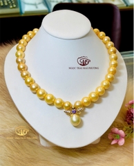 Chuỗi Cổ Ngọc Trai Vàng Kim Cao Cấp Kết Mặt 