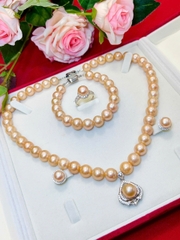 Bộ Ngọc Trai Làm Quà Tặng Cho Mẹ . Trang Sức Chế Tác Bạc