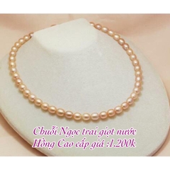 CHUỖI NGỌC TRAI GIỌT HỒNG CAO CẤP VIP