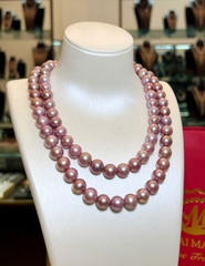 Chuỗi Vòng Cổ Đôi Tím Hồng Quý Phái