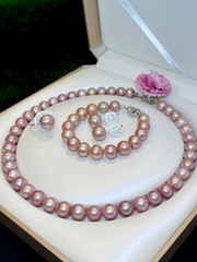 Bộ Ngọc Trai Cao Cấp Trang Sức Bạc