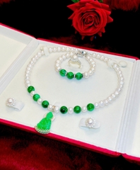 Bộ chuỗi trang sức ngọc trai sang trọng