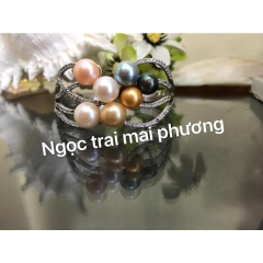 VÒNG TAY NGỌC TRAI QUÝ PHÁI PHỐI MÀU