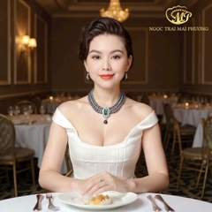 Bộ Ngọc Trai Xanh Đen Quý Phái🌹🌹