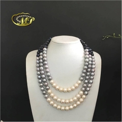 VÒNG CỔ NGỌC TRAI 3 CHUỖI SANG TRỌNG