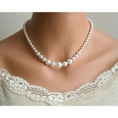 VÒNG CỔ NGỌC TRAI TRẮNG  CAO CẤP ẤN TƯỢNG