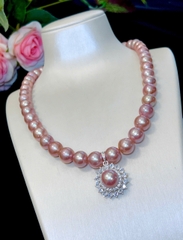 Chuỗi Vòng Cổ Ngọc Trai Cao Cấp- Mặt Chế Tác Bạc