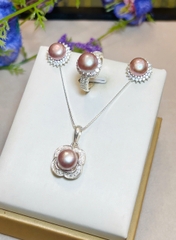 Bộ Ngọc Trai Chế Tác Bạc . Quà Tặng Ý Nghĩa