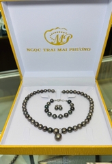 Bộ chuỗi ngọc trai Tahiti Sang Trọng . Chế tác vàng 14K