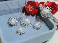 Bộ Trang Sức Ngọc Trai Trắng Sang Trọng 