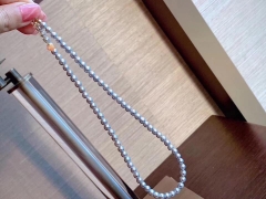 Chuỗi Cổ Ngọc Trai Xám Khói Quý Phái