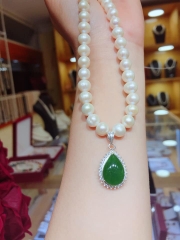 Chuỗi ngọc trai phối mặt cẩm thạch