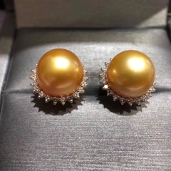 Hoa Tai Ngọc Trai Vàng Kim Quý Phái
