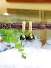 Hoa Tai Ngọc Trai Xanh Rêu Quý Phái