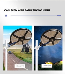 Đèn năng lượng mặt trời hình đĩa bay UFO Kitawa 5 khoang đèn LT7400