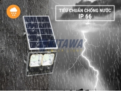 Đèn Pha 200W Năng Lượng Mặt Trời K-DP3200 - 2 Mắt Phản Quang Sáng Rộng