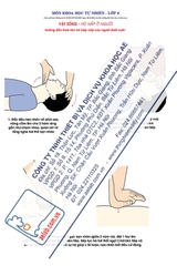 Hướng dẫn thao tác hô hấp nhân tạo, cấp cứu người đuối nước (Tranh giấy)