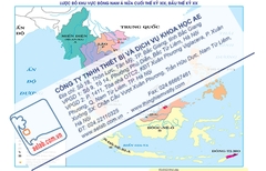 Lược đồ khu vực Đông Nam Á nửa cuối thế kỉ XIX, đầu thế kỉ XX (Tranh giấy)