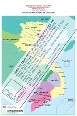 Lược đồ Việt Nam nửa sau thế kỉ XIX (Tranh giấy)