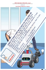 Tranh thể hiện lao động cần cù, sáng tạo (Tranh giấy)