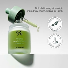 Tinh Chất BHA Và Trà Xanh Giảm Mụn, Kiềm Dầu Dr.Ceuracle Vegan BHA&Matcha Ampoule 30ml