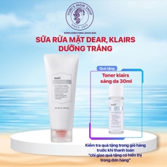 (Tặng toner klairs 30ml mới )Dear, Klairs Sữa rửa mặt hỗ trợ làm sáng da Freshly Juiced Vitamin Mask Cleanser 150ml