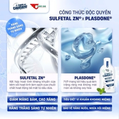 Nước Súc Miệng Capitano 400ml Hương Bạc Hà Dịu Nhẹ Giúp Trắng Răng, Sạch Mảng Bám, Hết Hôi Miệng, Giữ Hơi Thở Thơm Mát