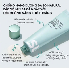 Kem chống nắng dưỡng da Water Sun Serum So'Natural bảo vệ da khỏi tia UV 50ml