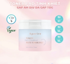 Toner Pad Tinh Khiết Cấp Ẩm Dịu Da Cấp Tốc Aperire Purity Blue Moisture and Calming Toner Pad 140ml/70 miếng