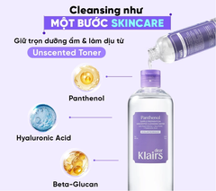 Nước tẩy trang Dear Klairs Supple Preparation Unscented Cleansing Water 400ml