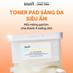 Dear, Klairs Mặt nạ giấy Freshly Vitamin Skin Prep Pads 290ml