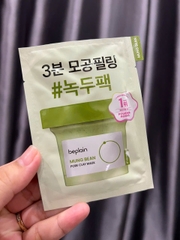 Mặt nạ đất sét BEPLAIN X LeoJ 120ml từ đậu xanh se khít lỗ chân lông giảm mụn đầu đen