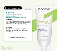 Kem chống nắng dành cho da dầu mụn Noreva Exfoliac Matifing Suncare Fluid SPP50+ 40ML