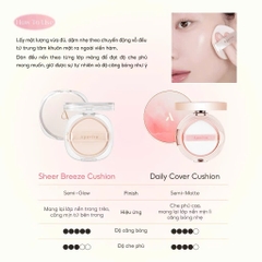 [Mới] Phấn Nước Bắt Sáng Căng Bóng Tự Nhiên Aperire Sheer Breeze Cushion SPF50+/PA+++ 13g