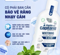 Nước Súc Miệng Capitano 400ml Hương Bạc Hà Dịu Nhẹ Giúp Trắng Răng, Sạch Mảng Bám, Hết Hôi Miệng, Giữ Hơi Thở Thơm Mát