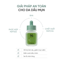 Tinh Chất BHA Và Trà Xanh Giảm Mụn, Kiềm Dầu Dr.Ceuracle Vegan BHA&Matcha Ampoule 30ml