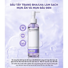 Dầu tẩy trang BHA/LHA làm sạch sợi bã nhờn và mụn đầu đen Frankly Deep Cleansing Oil 200ml