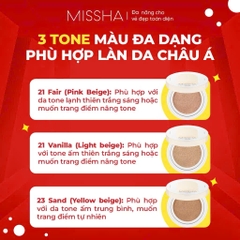 Missha Phấn Nước Glow Cushion 14g Dưỡng Ẩm Giúp Da Căng Bóng Rạng Rỡ