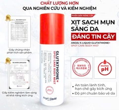 COMBO Sữa Tắm và Xịt Giảm Mụn Lưng Sáng Da Cơ Thể Angel's Liquid