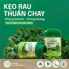 Kẹo Rau Thuần Chay Không Gelatin Organic Kale Gummies (45 viên)