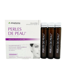 Nước uống Collagen cô đặc chống lão hóa, mờ nếp nhăn Arkopharma Perles De Peau 5000mg (10 ống x 25ml)