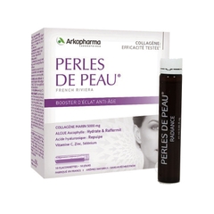 Nước uống Collagen cô đặc chống lão hóa, mờ nếp nhăn Arkopharma Perles De Peau 5000mg (10 ống x 25ml)