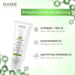 Kem dưỡng cho da dầu mụn BABÉ Stop AKN Mattifying Moisturiser