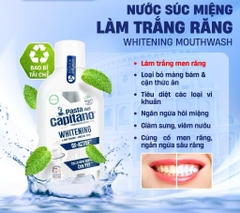 Nước Súc Miệng Capitano 400ml Hương Bạc Hà Dịu Nhẹ Giúp Trắng Răng, Sạch Mảng Bám, Hết Hôi Miệng, Giữ Hơi Thở Thơm Mát