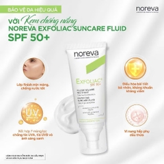 Kem chống nắng dành cho da dầu mụn Noreva Exfoliac Matifing Suncare Fluid SPP50+ 40ML