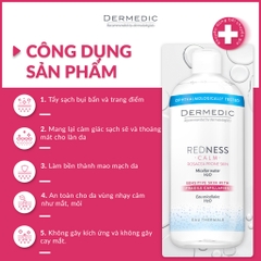 Nước tẩy trang Dermedic cho da nhạy cảm, mẩn đỏ REDNESS Micellar Water H2O 500ml