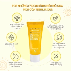 Sữa Dưỡng Thể Chống Nắng Teenilicious SPF55 Body Lotion, PA+++, Dành Cho Da Dầu Và Nhạy Cảm - 15ml