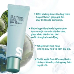 Kem chống nắng dưỡng da Water Sun Serum So'Natural bảo vệ da khỏi tia UV 50ml